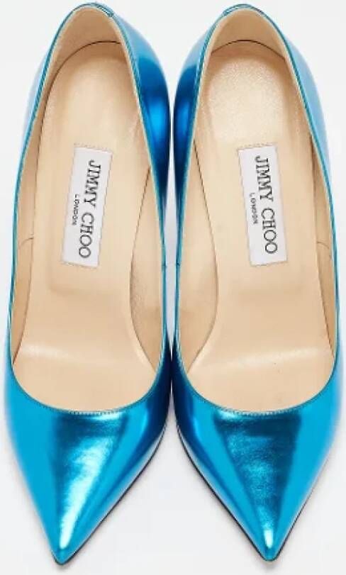 Jimmy Choo Pre-owned Leather heels Blue Dames