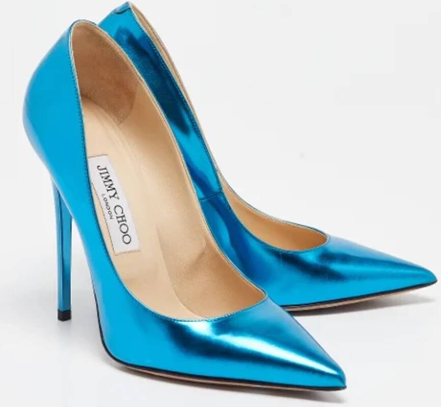 Jimmy Choo Pre-owned Leather heels Blue Dames