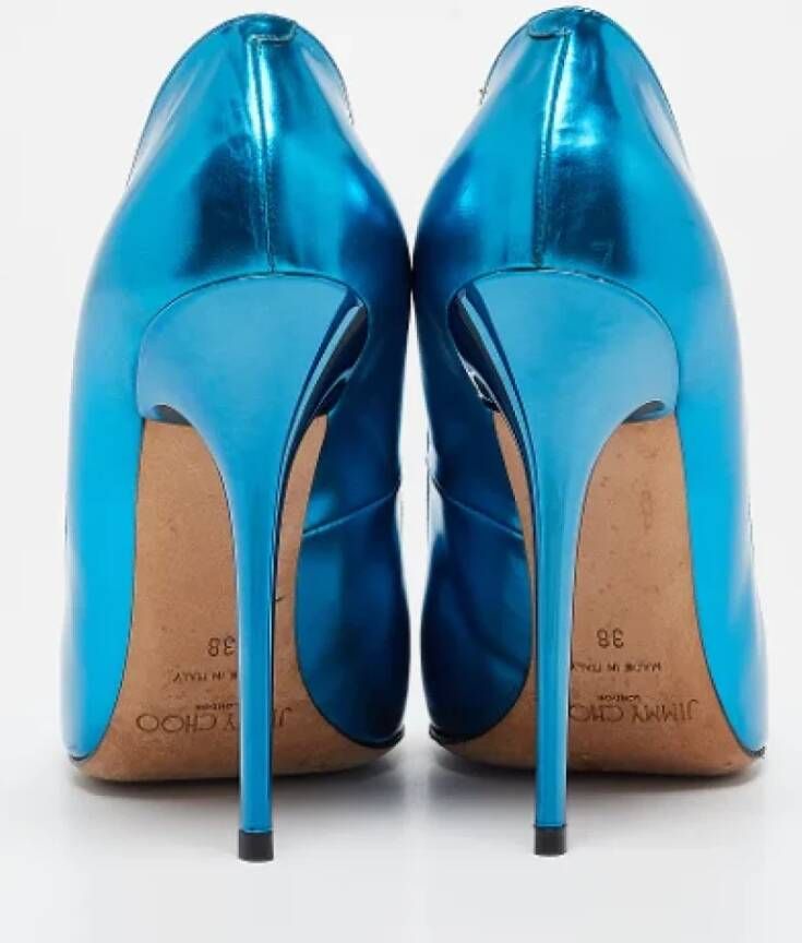 Jimmy Choo Pre-owned Leather heels Blue Dames