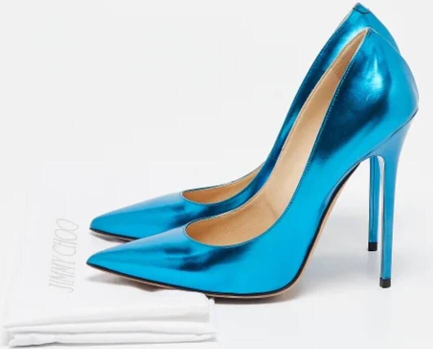 Jimmy Choo Pre-owned Leather heels Blue Dames