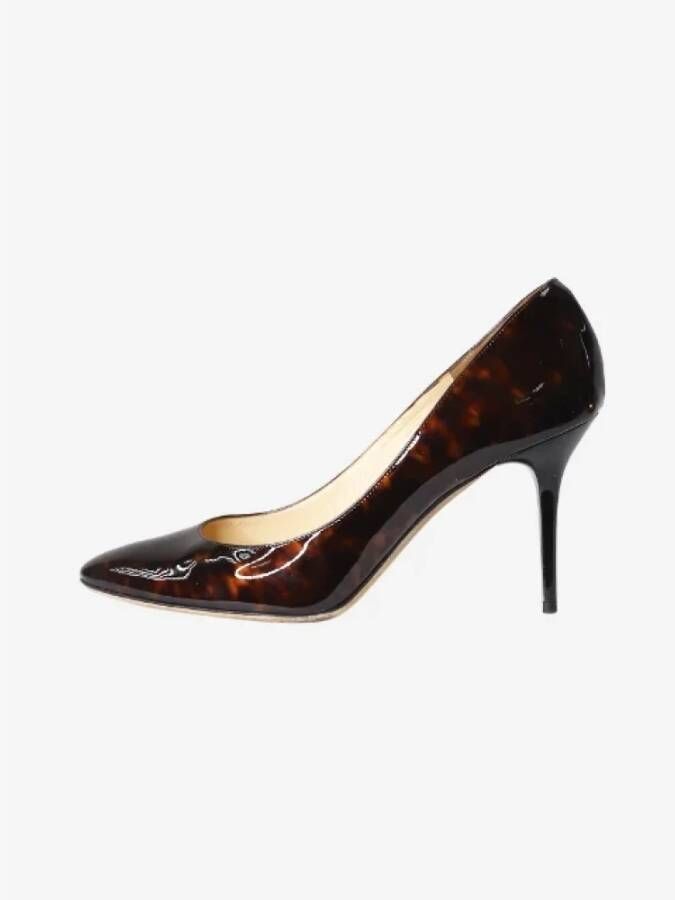 Jimmy Choo Pre-owned Leather heels Brown Dames