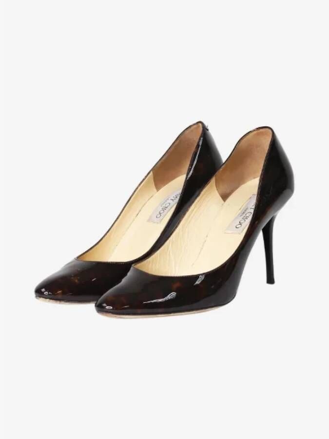 Jimmy Choo Pre-owned Leather heels Brown Dames