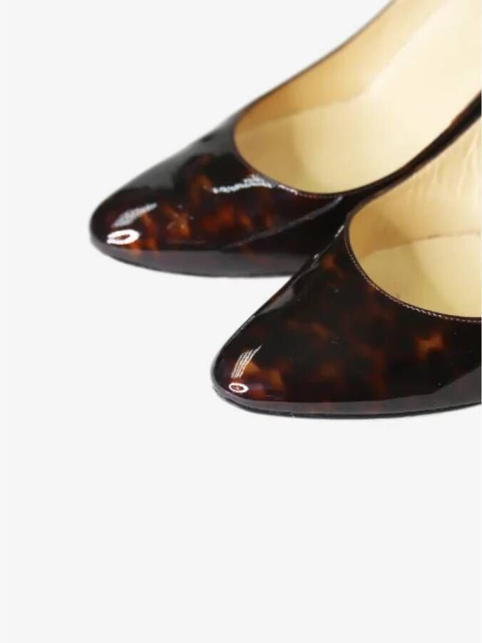 Jimmy Choo Pre-owned Leather heels Brown Dames