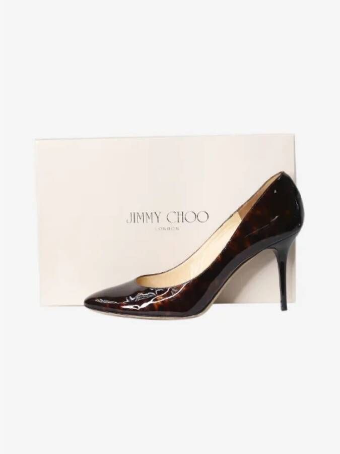 Jimmy Choo Pre-owned Leather heels Brown Dames