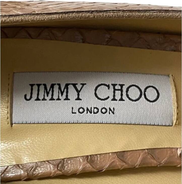 Jimmy Choo Pre-owned Leather heels Brown Dames