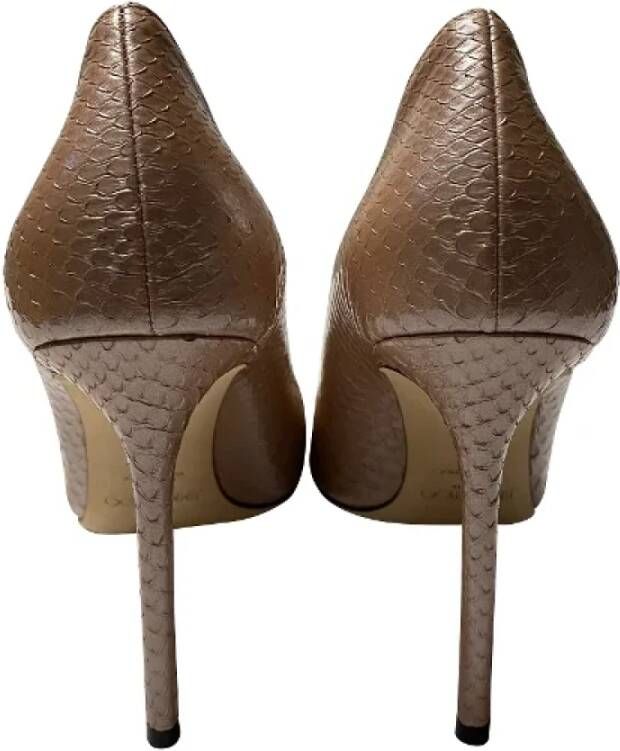 Jimmy Choo Pre-owned Leather heels Brown Dames