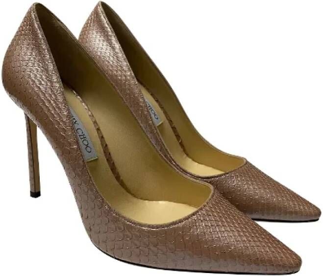 Jimmy Choo Pre-owned Leather heels Brown Dames