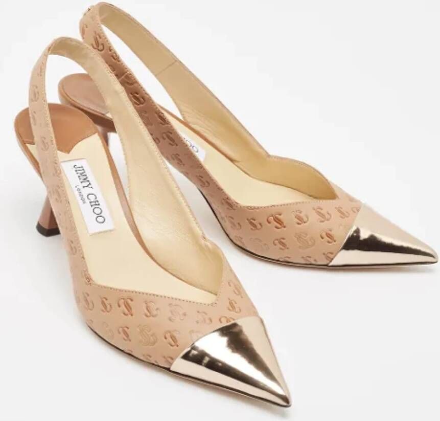 Jimmy Choo Pre-owned Leather heels Brown Dames