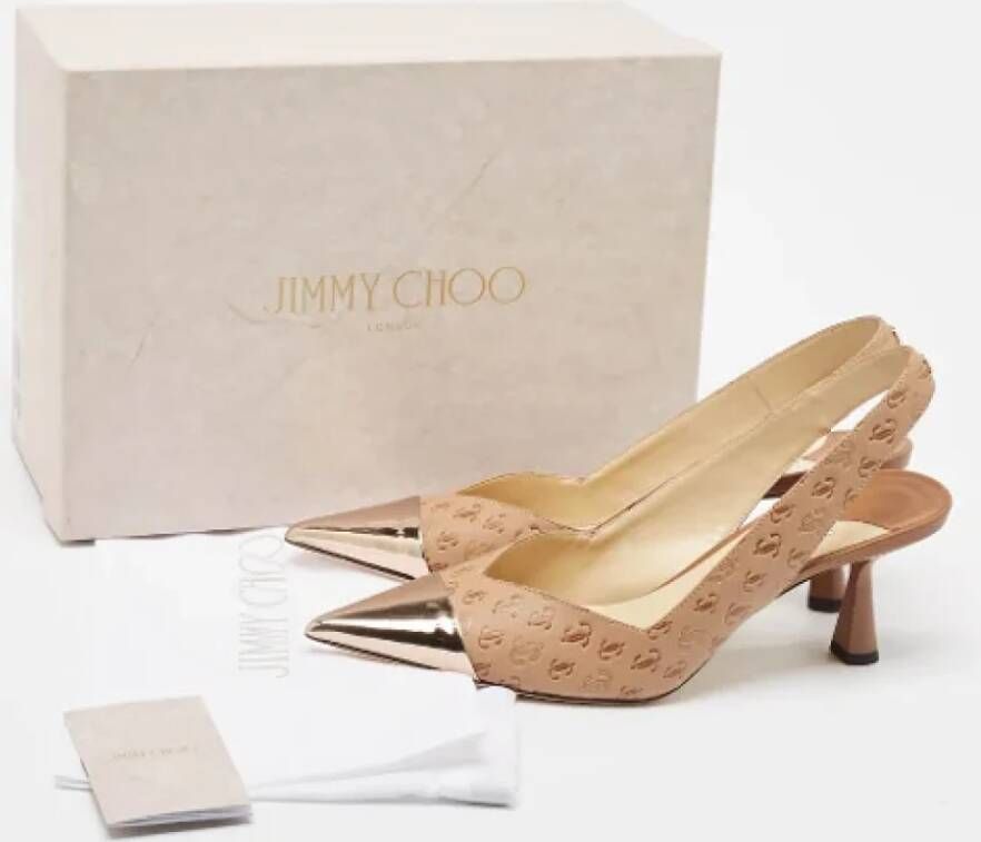 Jimmy Choo Pre-owned Leather heels Brown Dames