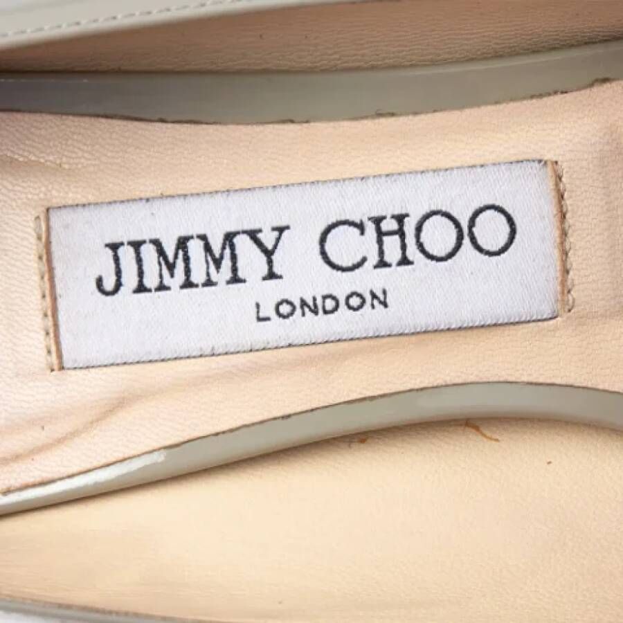 Jimmy Choo Pre-owned Leather heels Gray Dames