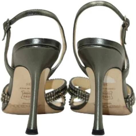 Jimmy Choo Pre-owned Leather heels Gray Dames