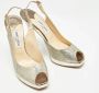 Jimmy Choo Pre-owned Leather heels Gray Dames - Thumbnail 4