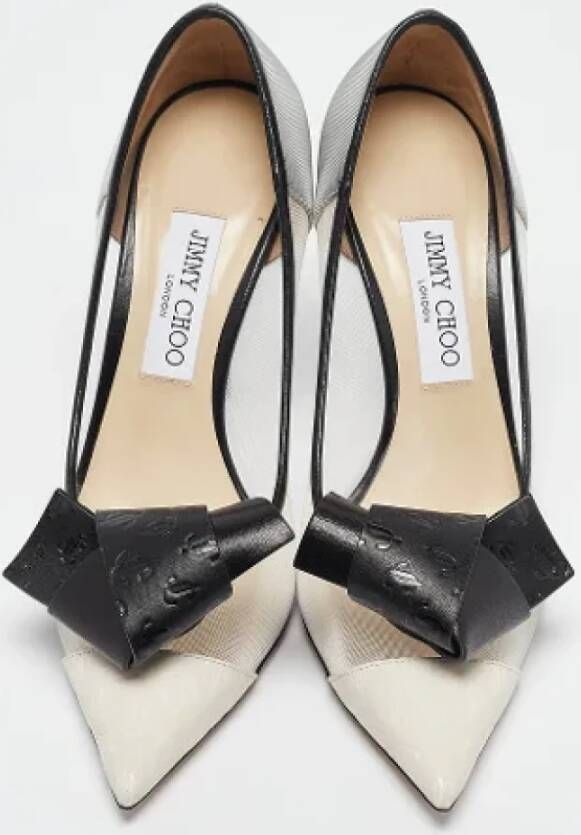 Jimmy Choo Pre-owned Leather heels Gray Dames