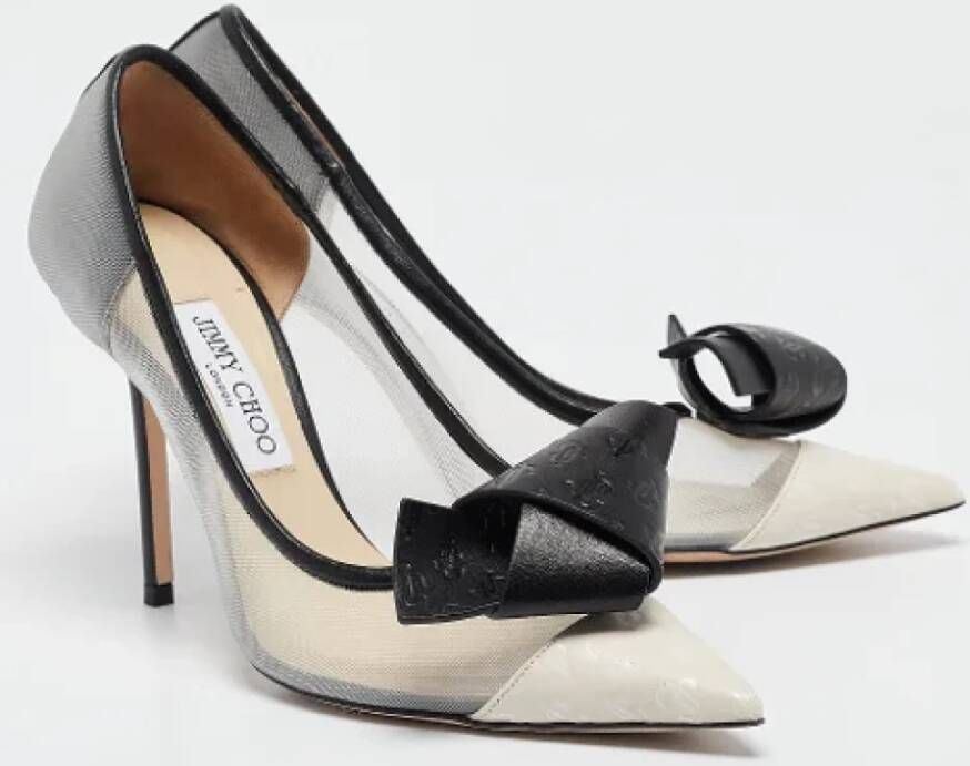 Jimmy Choo Pre-owned Leather heels Gray Dames