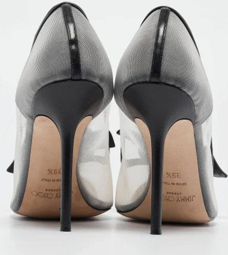 Jimmy Choo Pre-owned Leather heels Gray Dames