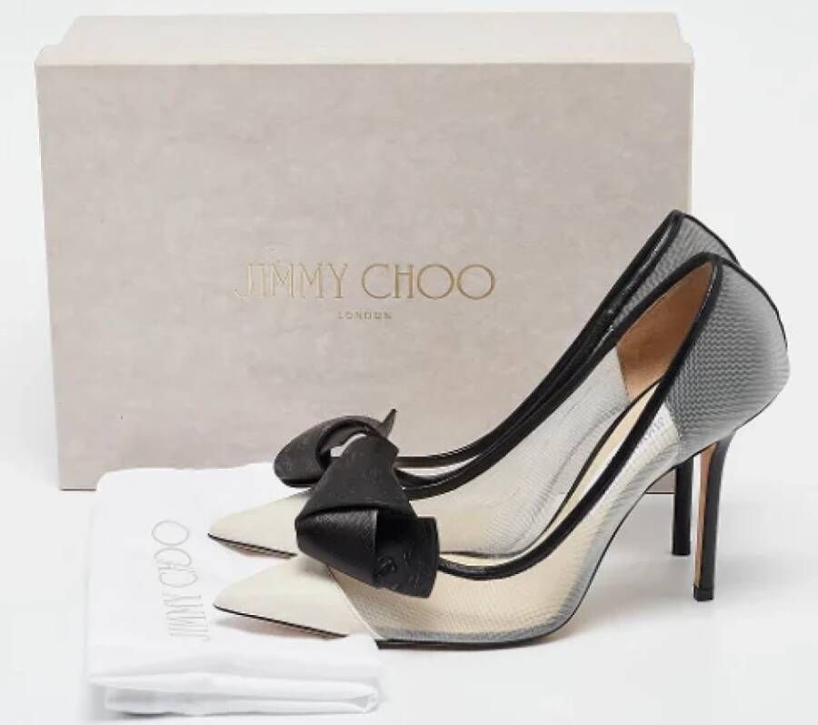 Jimmy Choo Pre-owned Leather heels Gray Dames