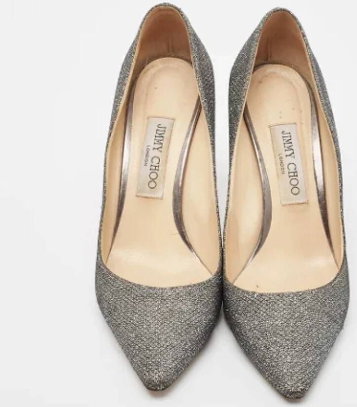 Jimmy Choo Pre-owned Leather heels Gray Dames