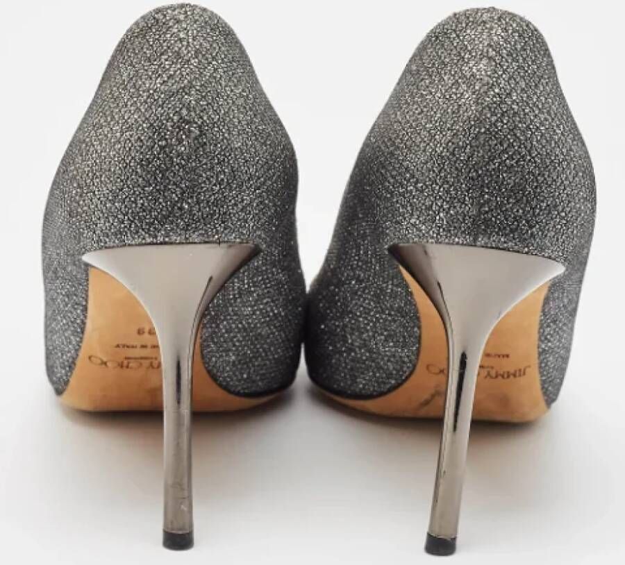 Jimmy Choo Pre-owned Leather heels Gray Dames