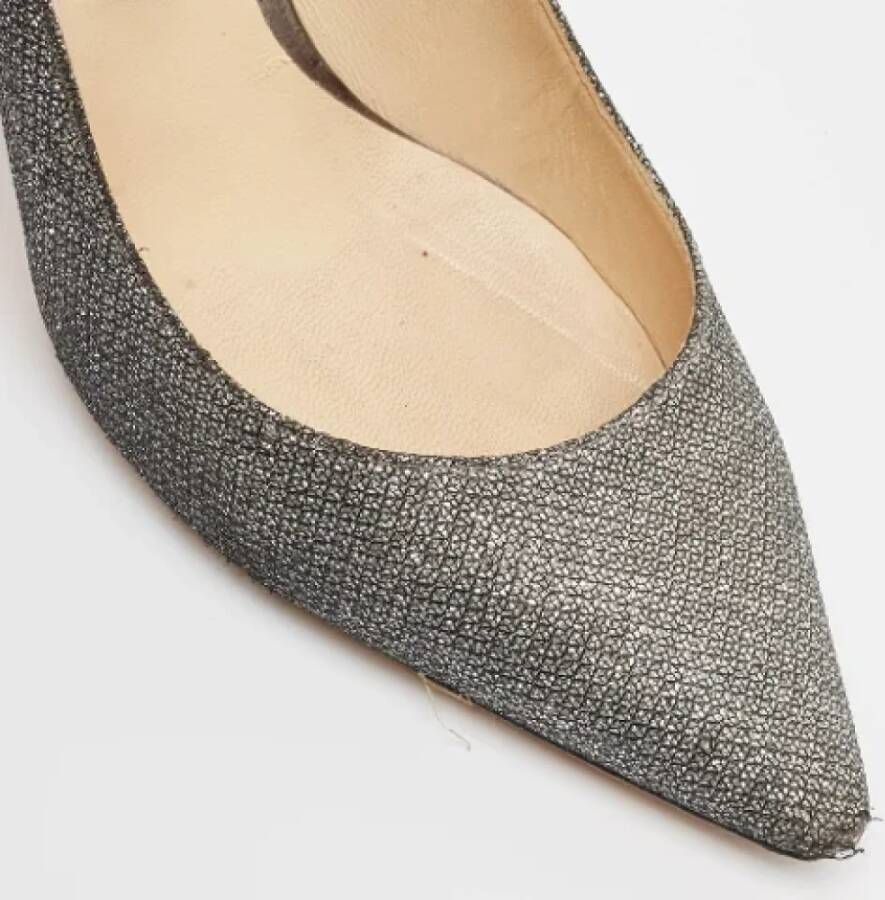 Jimmy Choo Pre-owned Leather heels Gray Dames