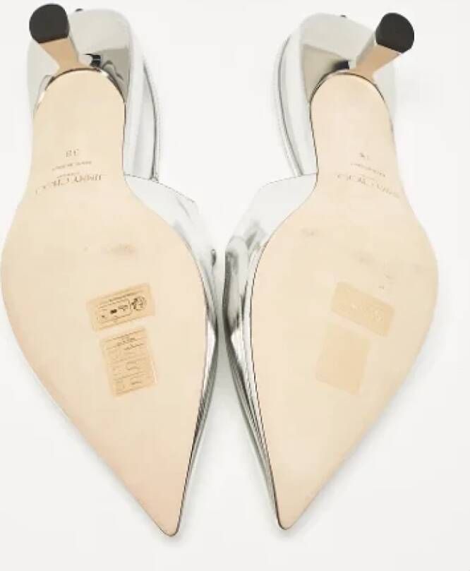 Jimmy Choo Pre-owned Leather heels Gray Dames