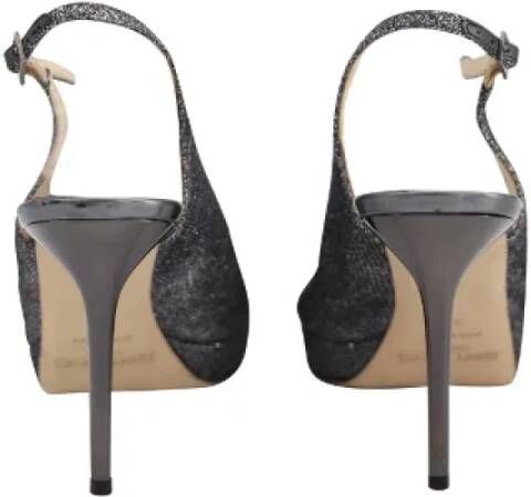 Jimmy Choo Pre-owned Leather heels Gray Dames