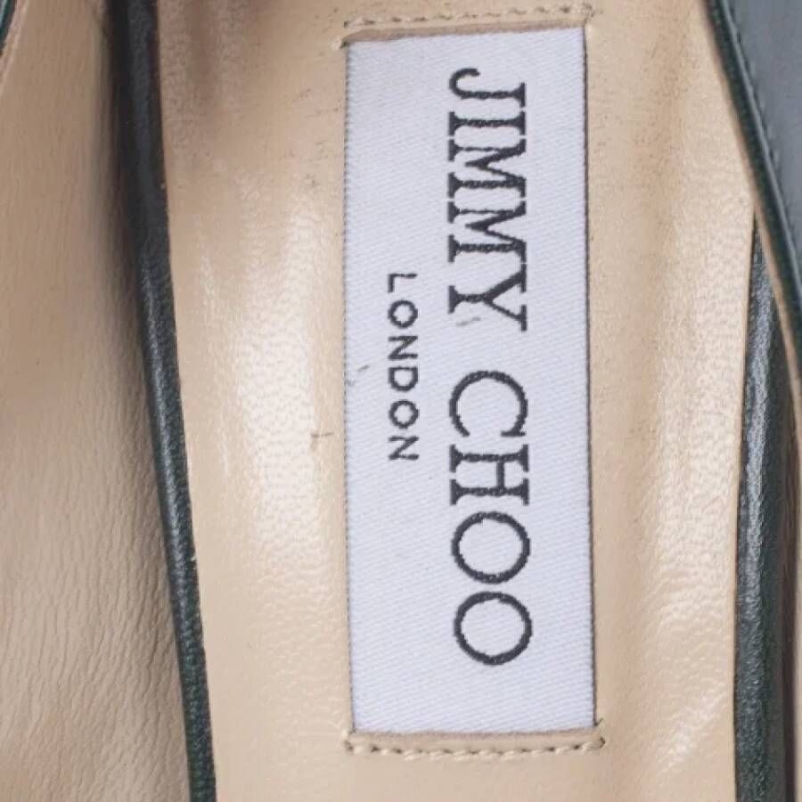 Jimmy Choo Pre-owned Leather heels Green Dames