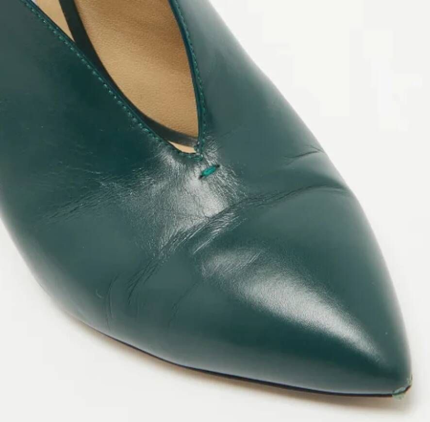 Jimmy Choo Pre-owned Leather heels Green Dames