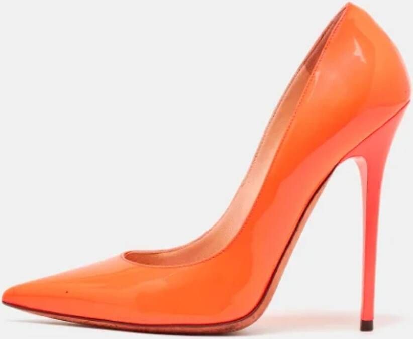 Jimmy Choo Pre-owned Leather heels Orange Dames