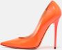 Jimmy Choo Pre-owned Leather heels Orange Dames - Thumbnail 2