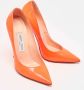 Jimmy Choo Pre-owned Leather heels Orange Dames - Thumbnail 4