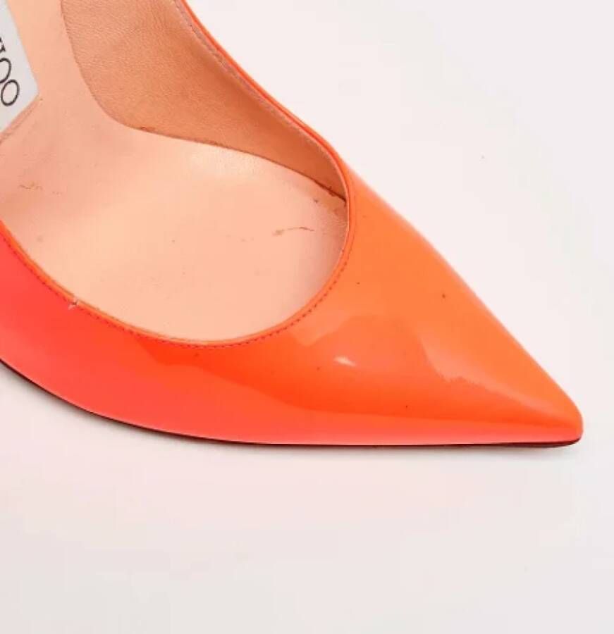 Jimmy Choo Pre-owned Leather heels Orange Dames