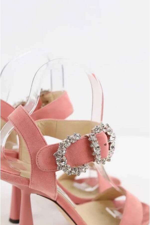 Jimmy Choo Pre-owned Leather heels Pink Dames