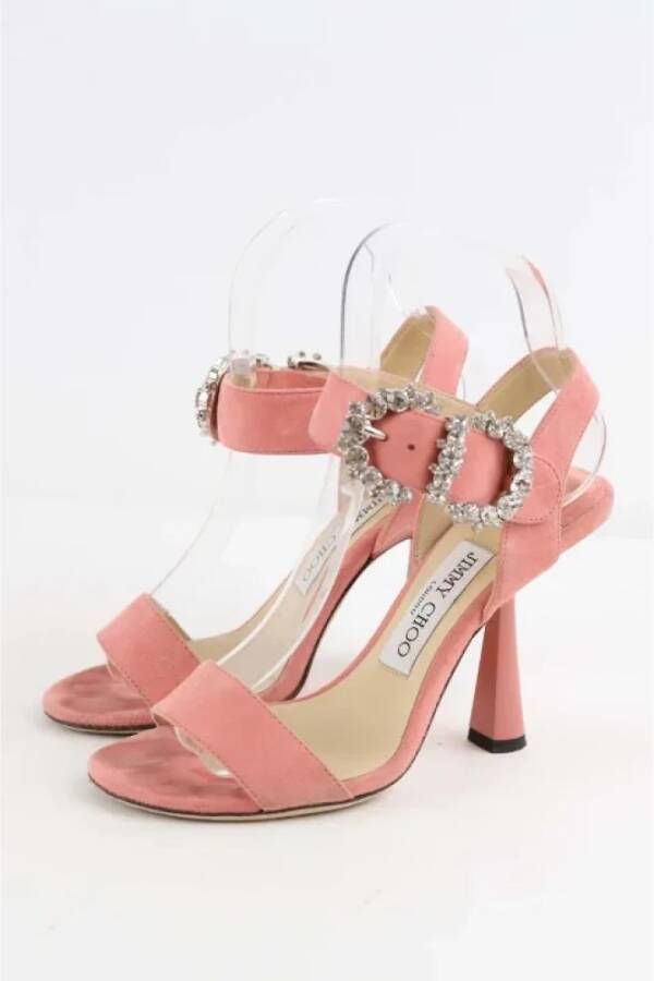 Jimmy Choo Pre-owned Leather heels Pink Dames