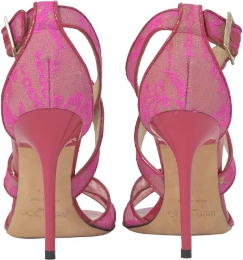 Jimmy Choo Pre-owned Leather heels Pink Dames