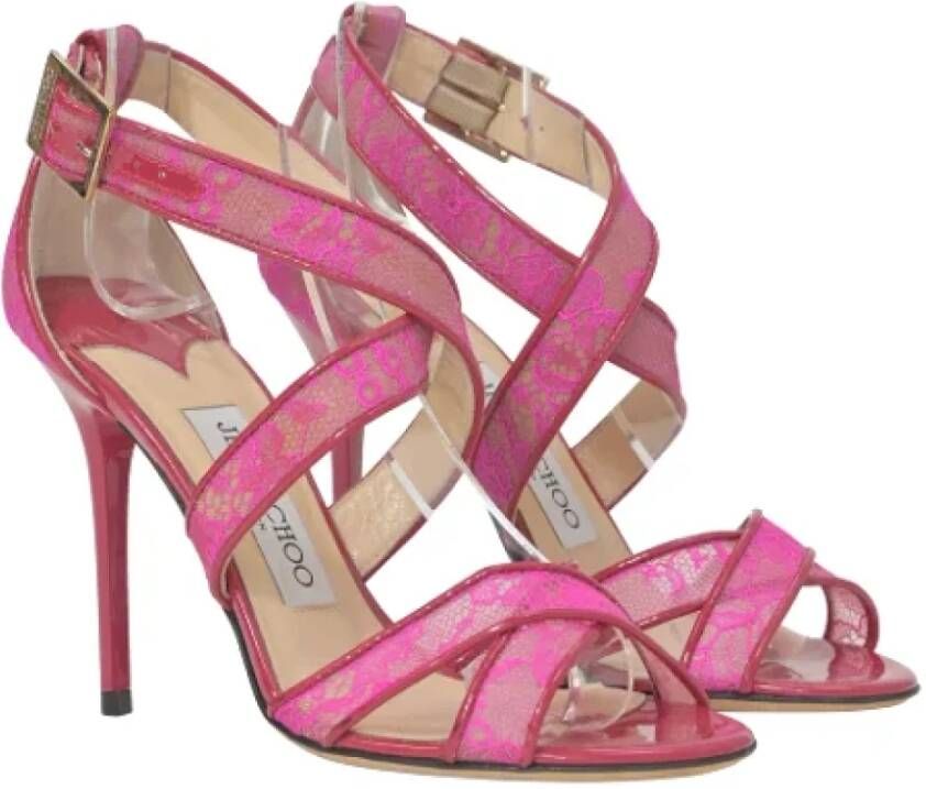 Jimmy Choo Pre-owned Leather heels Pink Dames