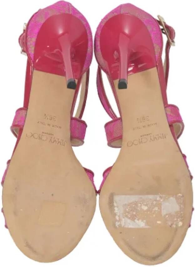 Jimmy Choo Pre-owned Leather heels Pink Dames