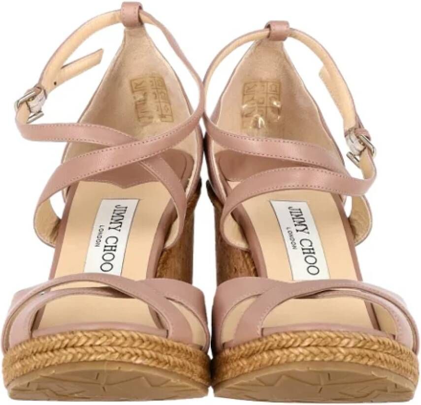 Jimmy Choo Pre-owned Leather heels Pink Dames