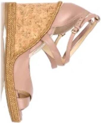 Jimmy Choo Pre-owned Leather heels Pink Dames