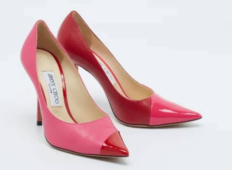 Jimmy Choo Pre-owned Leather heels Pink Dames