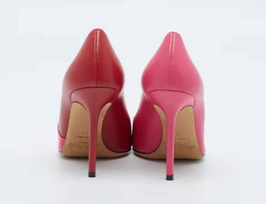 Jimmy Choo Pre-owned Leather heels Pink Dames