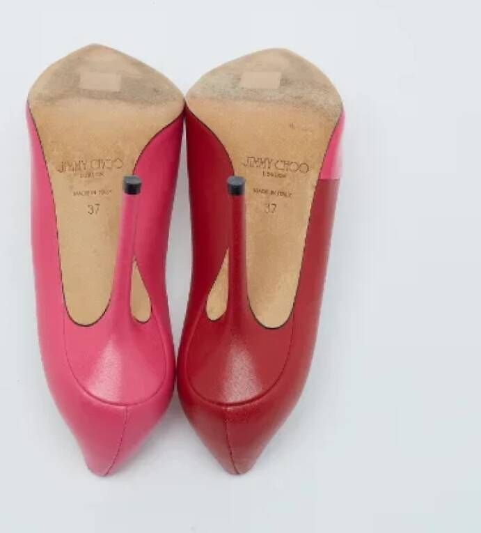 Jimmy Choo Pre-owned Leather heels Pink Dames