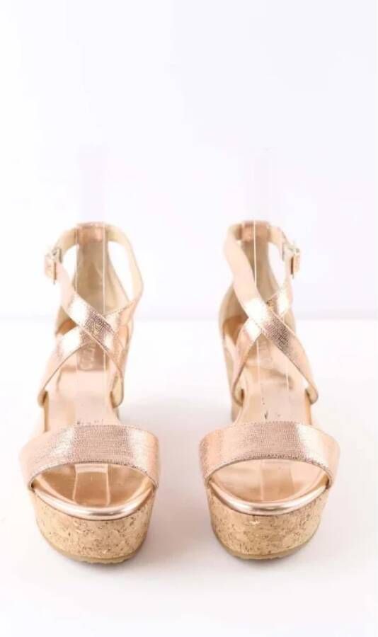 Jimmy Choo Pre-owned Leather heels Pink Dames