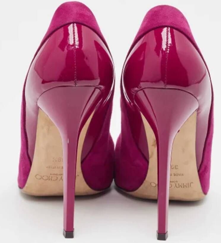 Jimmy Choo Pre-owned Leather heels Purple Dames