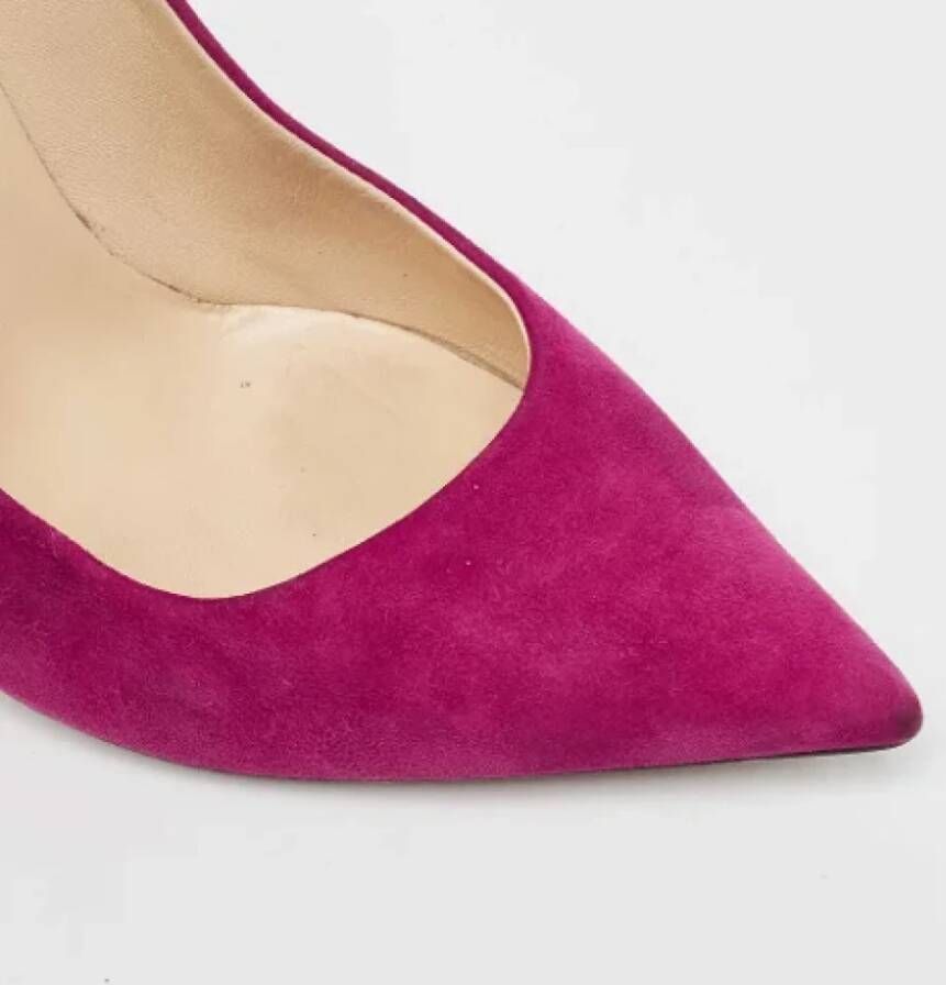 Jimmy Choo Pre-owned Leather heels Purple Dames