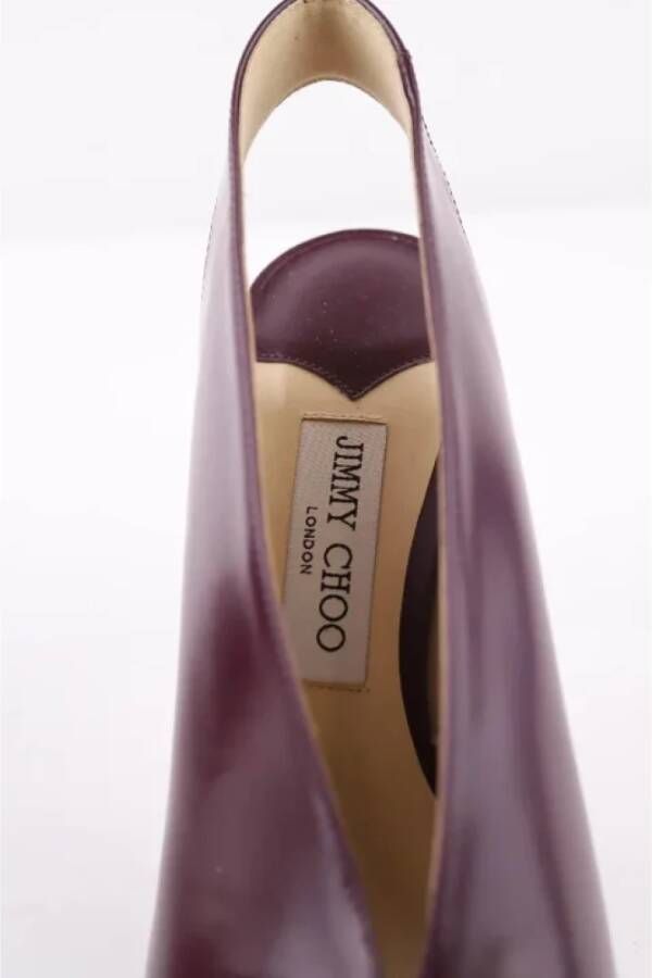 Jimmy Choo Pre-owned Leather heels Purple Dames