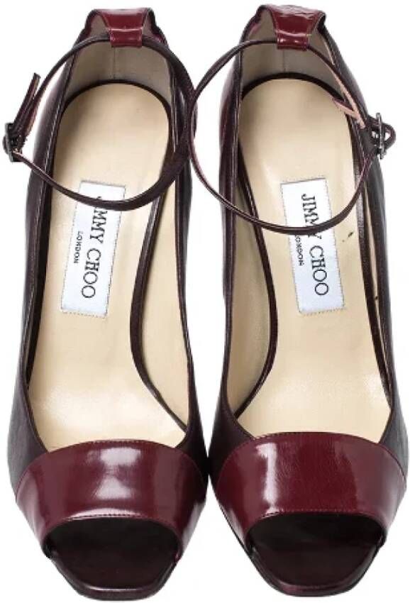 Jimmy Choo Pre-owned Leather heels Red Dames