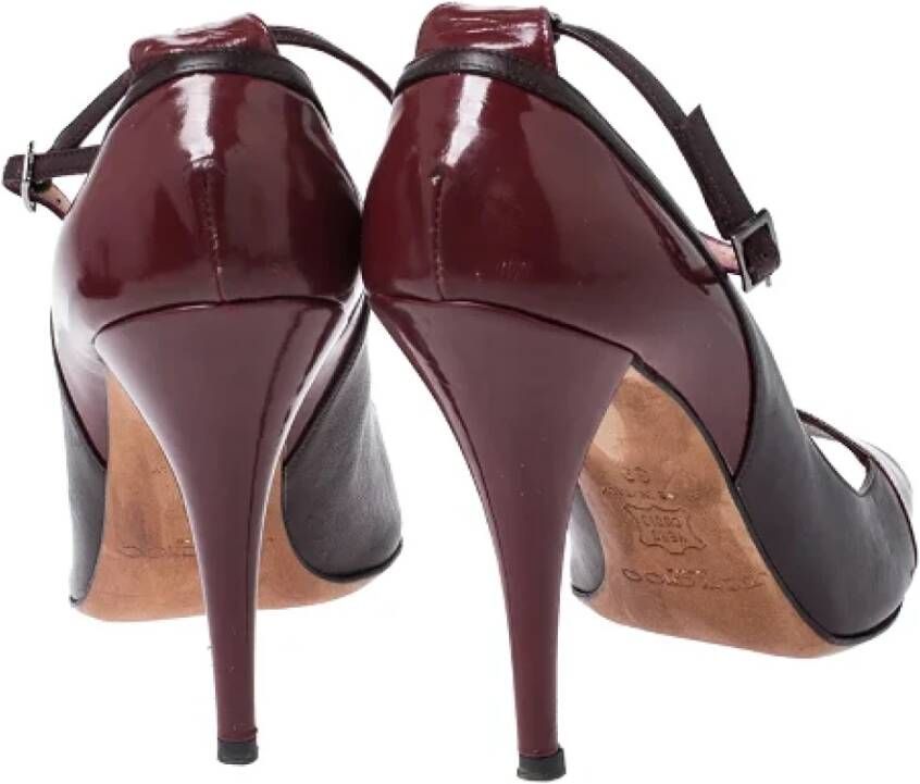 Jimmy Choo Pre-owned Leather heels Red Dames