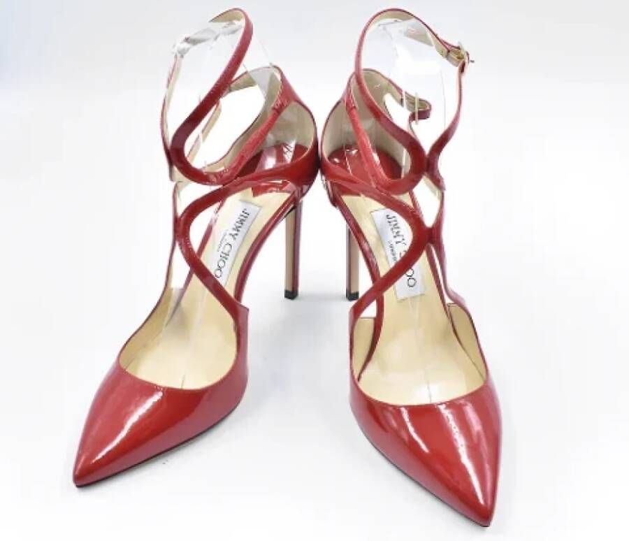 Jimmy Choo Pre-owned Leather heels Red Dames