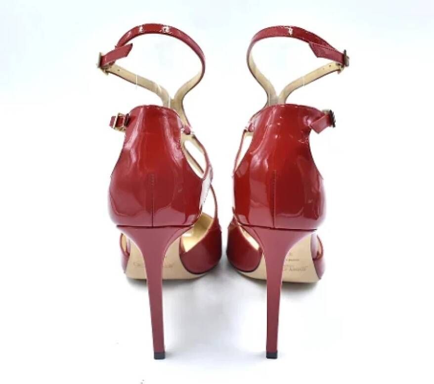 Jimmy Choo Pre-owned Leather heels Red Dames