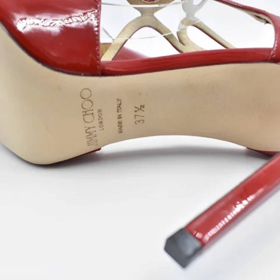 Jimmy Choo Pre-owned Leather heels Red Dames